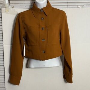 Aritzia Wilfred color rich chestnut Little Cropped Jacket - Crepette™